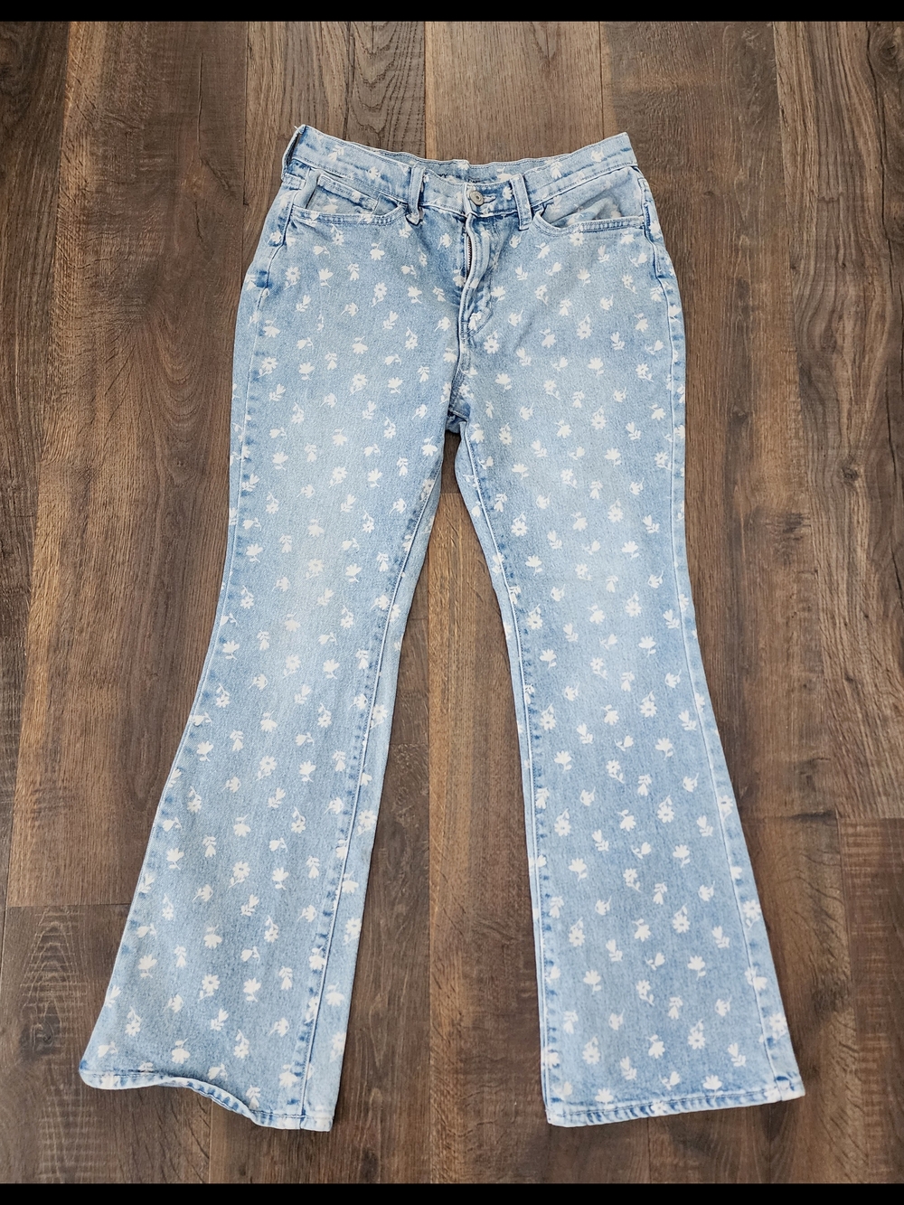 Old Navy Light Blue Floral Print Kids' Jeans